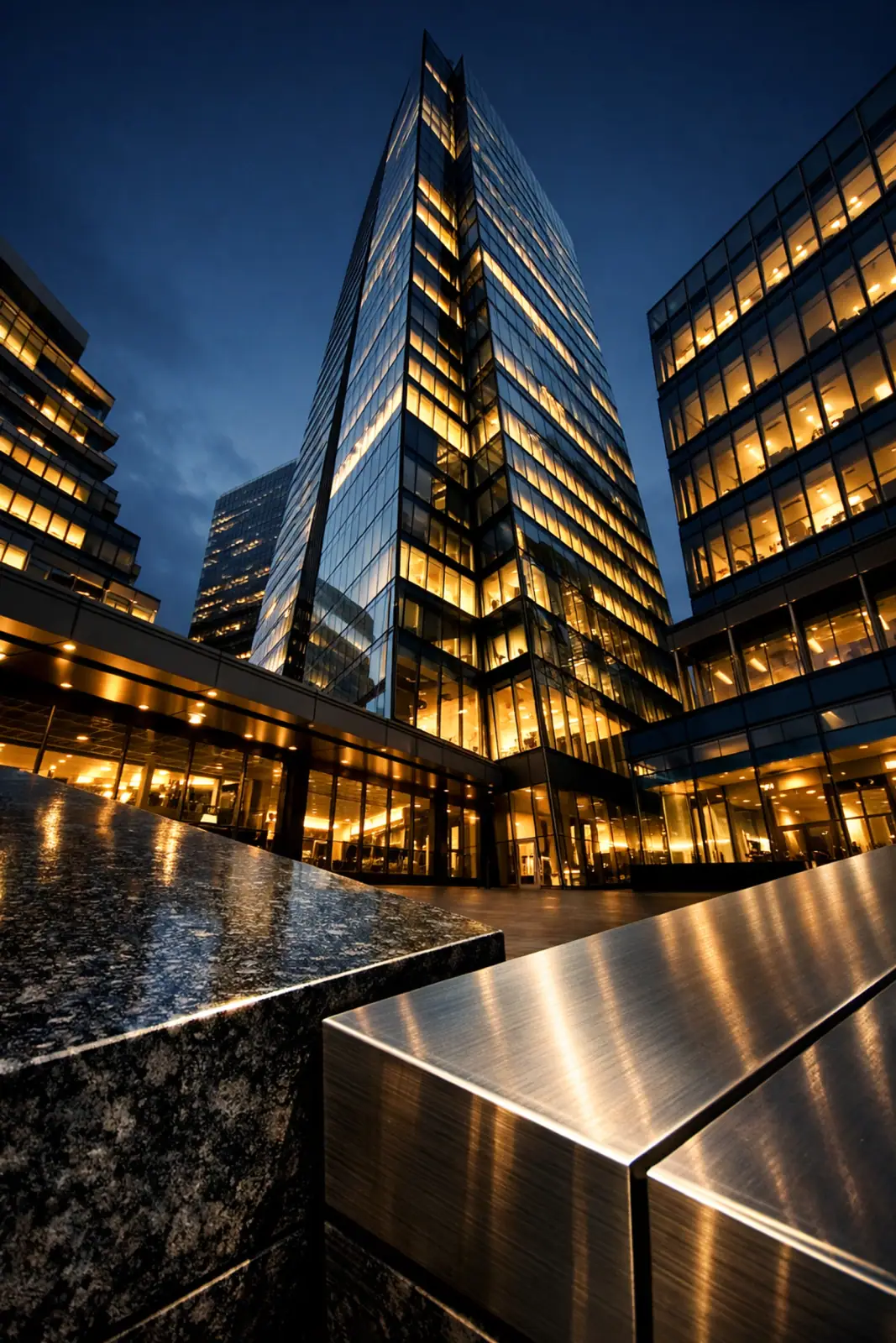 Modern commercial skyscraper architecture symbolizing a strategic real estate buy box in Ohio and Indiana.